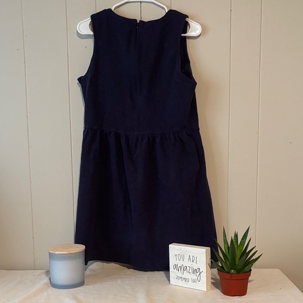 J. Crew Purple Sleeveless Fit-and-Flare Mini Dress - Picture 3 of 3